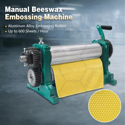 Manual Bee Wax Beeswax Foundation Roller Embossing Machine