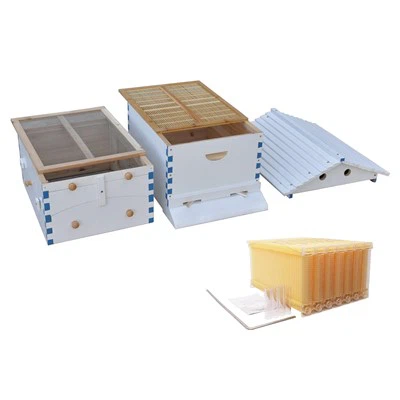 Unassembled White FIowing Hives With 7pcs Flows Beehive Frames