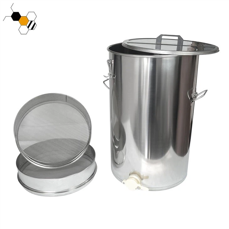 Stainless Steel Double Honey Strainer: Adjustable Sieve For Pure Honey